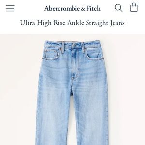 Abercrombie & Fitch The Ankle Straight Ultra High Rise Jean